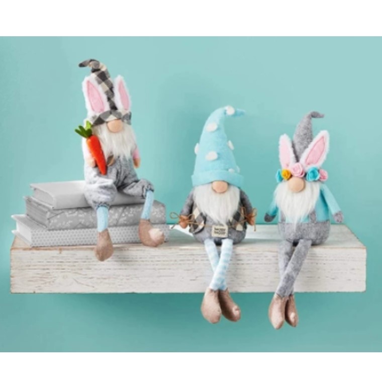 grey and colour Easter Gnome 10x3x30cm