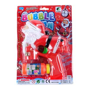 Toy Bubble Gun Christmas 1pk 60ml SantaRed